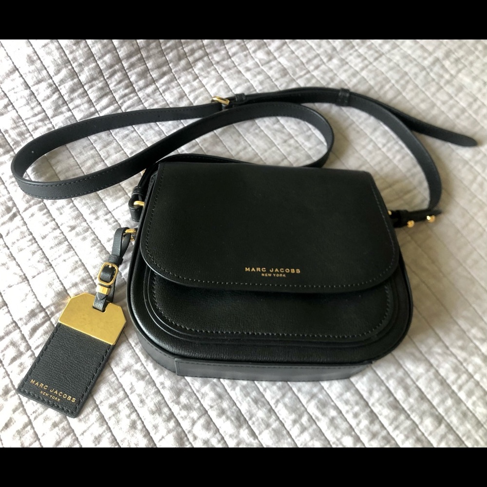 Marc Jacobs Black Leather Crossbody Bag - Excellent Condition!